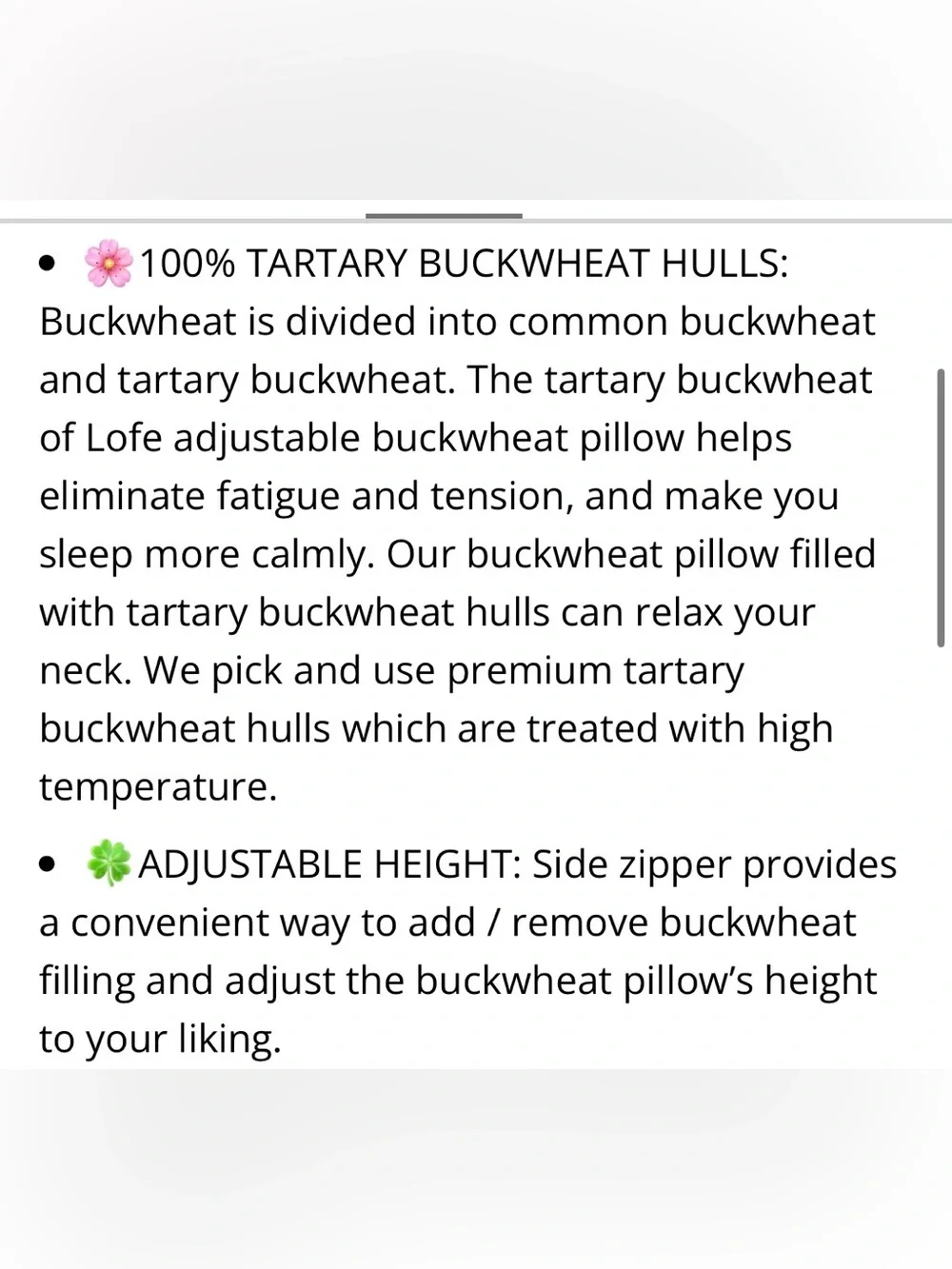 Buckwheat Pillow Adjustable with Organic Cotton Pillowcase